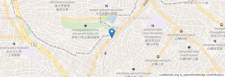 Mapa de ubicacion de ガネーシャ・ガル en 日本, 神奈川県, 横浜市, 神奈川区.