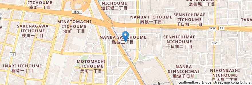 Mapa de ubicacion de ぼてじゅう en 日本, 大阪府, 大阪市.