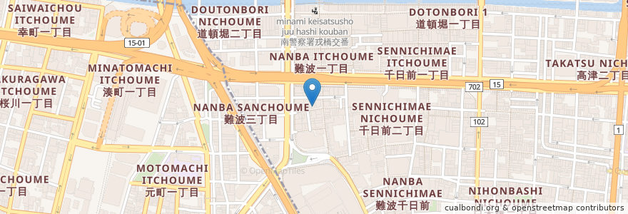 Mapa de ubicacion de はちぶんのはち en Japão, 大阪府, 大阪市.