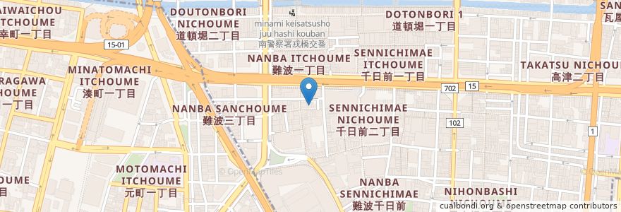 Mapa de ubicacion de バーガーキング en ژاپن, 大阪府, 大阪市.