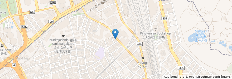 Mapa de ubicacion de おつかれちゃん en 日本, 東京都, 新宿区, 渋谷区.