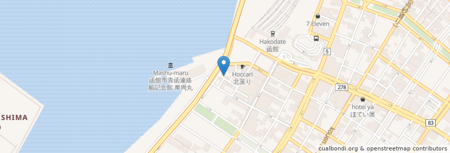 Mapa de ubicacion de 和(なごみ) en 일본, 홋카이도, 渡島総合振興局, 函館市.