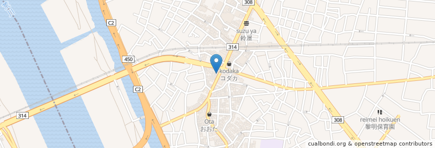 Mapa de ubicacion de まあまあ en 日本, 東京都, 葛飾区.
