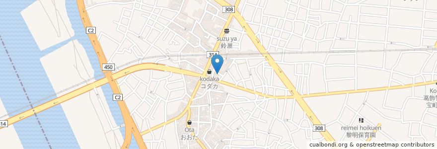Mapa de ubicacion de アライ整骨院 en Japón, Tokio, Katsushika.