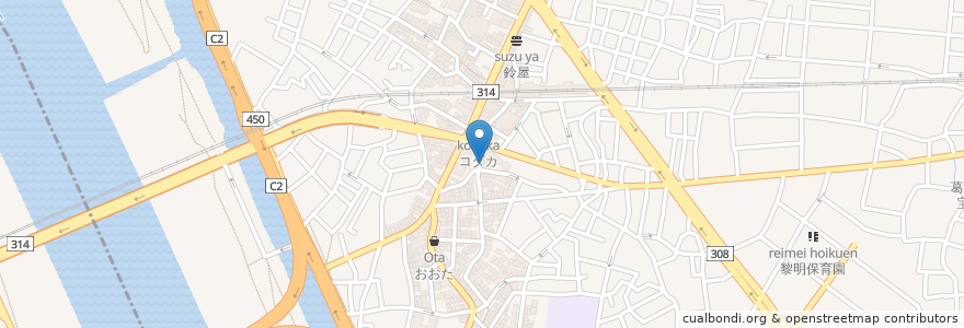 Mapa de ubicacion de サン整骨院 en Япония, Токио, Кацусика.