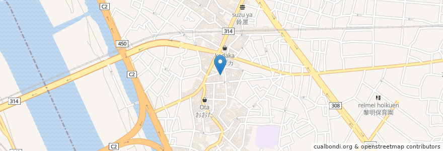 Mapa de ubicacion de 天祖神社 祖霊社 en Япония, Токио, Кацусика.