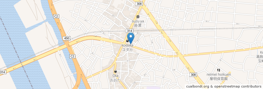 Mapa de ubicacion de 弁当 鬼っ子 en Japan, Tokyo, Katsushika.