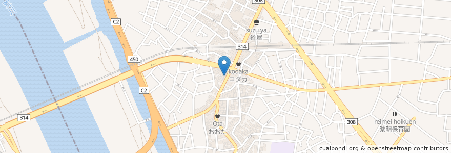 Mapa de ubicacion de 菜々家 en 日本, 东京都/東京都, 葛飾区.