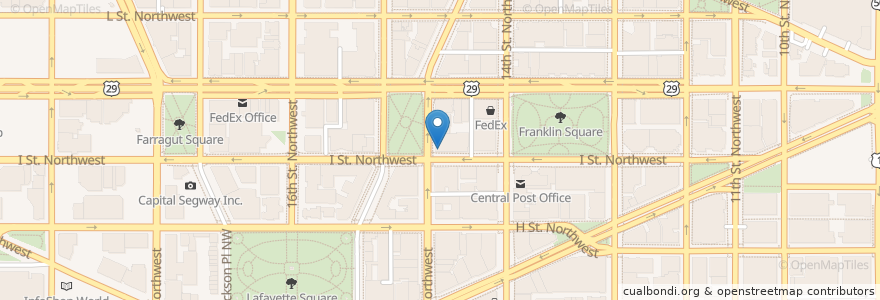 Mapa de ubicacion de Starbucks en Estados Unidos Da América, Washington, D.C., Washington.