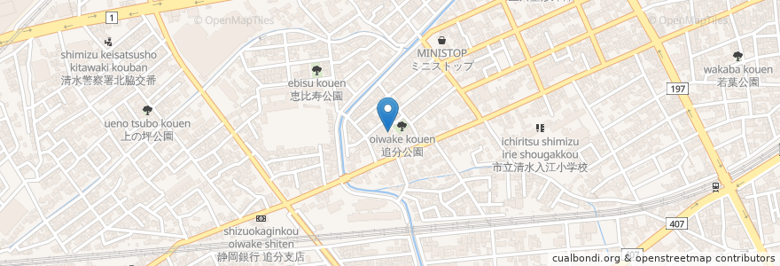 Mapa de ubicacion de 延寿院‎ en Japão, 静岡県, 静岡市, 清水区.