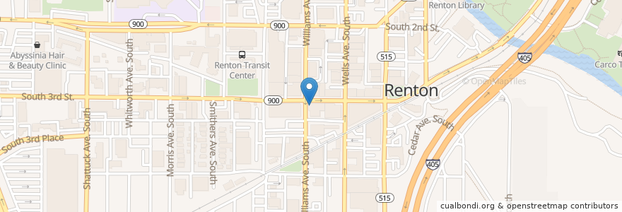Mapa de ubicacion de Phở 801 en Amerika Syarikat, Washington, King County, Renton.