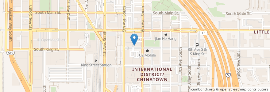 Mapa de ubicacion de 西點餅店 en 美利坚合众国/美利堅合眾國, 华盛顿州 / 華盛頓州, King County, Seattle.