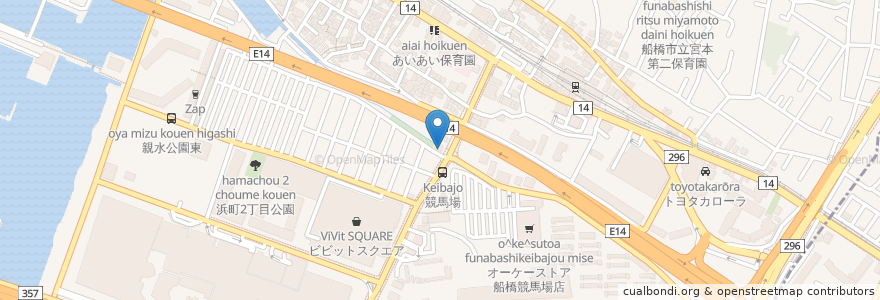 Mapa de ubicacion de Yuihan en Japon, Préfecture De Chiba, 船橋市.