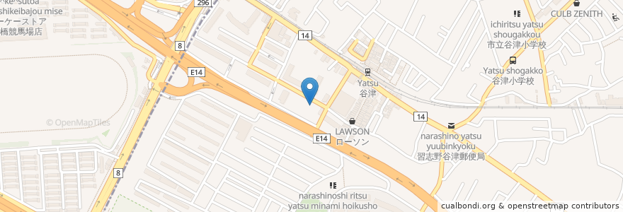 Mapa de ubicacion de アリス動物病院 en Japão, 千葉県, 船橋市.
