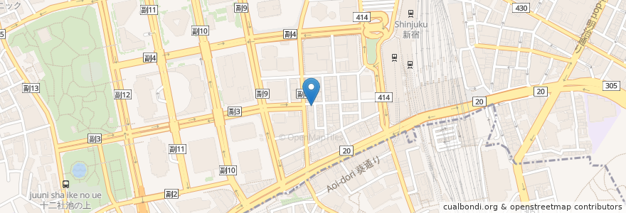 Mapa de ubicacion de ねぎし en ژاپن, 東京都, 新宿区.