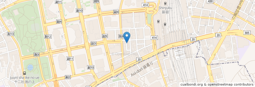 Mapa de ubicacion de 陳麻飯 en اليابان, 東京都, 新宿区.