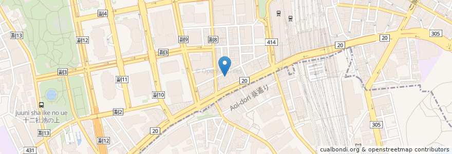 Mapa de ubicacion de 九州熱中屋 en 日本, 東京都, 新宿区.