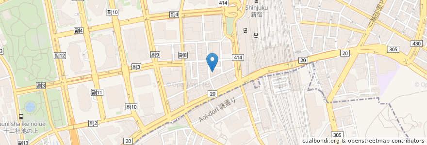 Mapa de ubicacion de ねぎし en Jepun, 東京都, 新宿区.