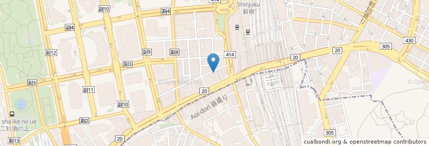 Mapa de ubicacion de 今井屋 en 日本, 東京都, 新宿区.