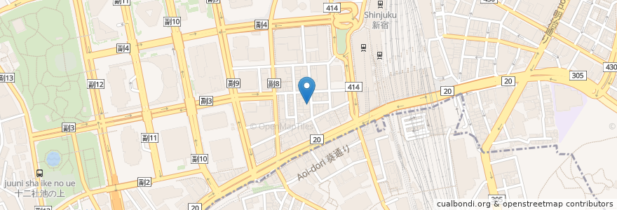 Mapa de ubicacion de 東京チカラめし en ژاپن, 東京都, 新宿区.