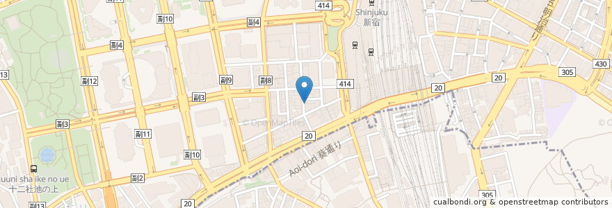 Mapa de ubicacion de three BAR en ژاپن, 東京都, 新宿区.