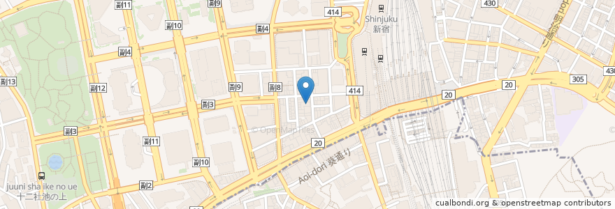 Mapa de ubicacion de 千年の宴 en Japan, Tokio, 新宿区.