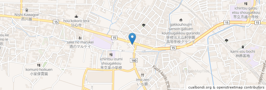 Mapa de ubicacion de 焼肉東洋 en 日本, 埼玉県, 川越市.