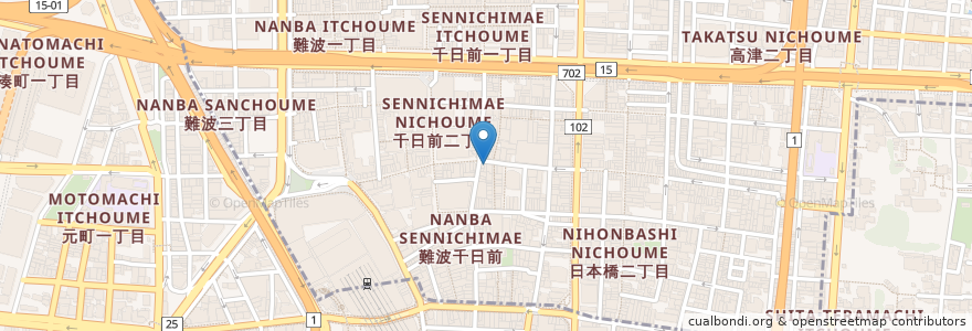 Mapa de ubicacion de 天秤棒 en 일본, 오사카부, 오사카.