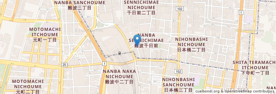 Mapa de ubicacion de MARIO en 日本, 大阪府, 大阪市, 浪速区.