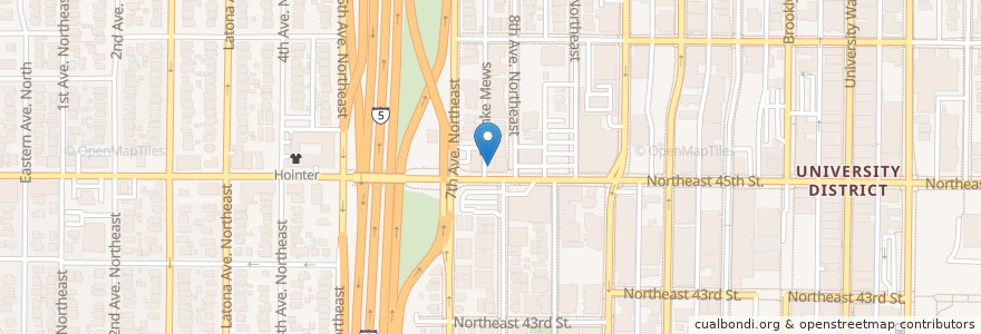 Mapa de ubicacion de Blue Moon Tavern en United States, Washington, King County, Seattle.