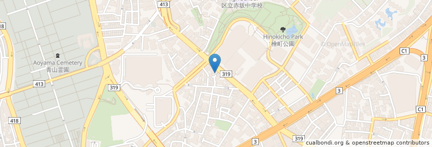 Mapa de ubicacion de ワイン食堂ピコレ en اليابان, 東京都, 港区.