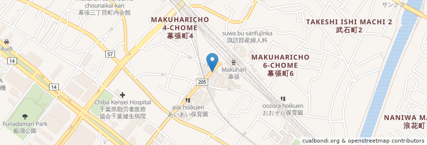 Mapa de ubicacion de 沖縄居酒屋 礼千 en Japon, Préfecture De Chiba, 千葉市, 花見川区.