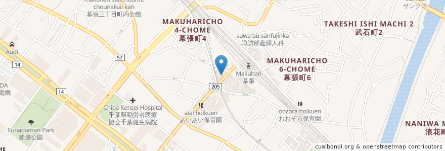 Mapa de ubicacion de いたりあ食堂 REGALO en Япония, Тиба, 千葉市, 花見川区.