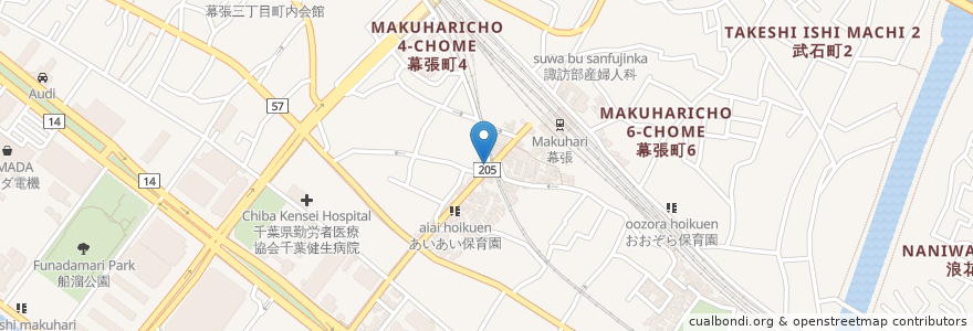 Mapa de ubicacion de だる磨亭 en ژاپن, 千葉県, 千葉市, 花見川区.