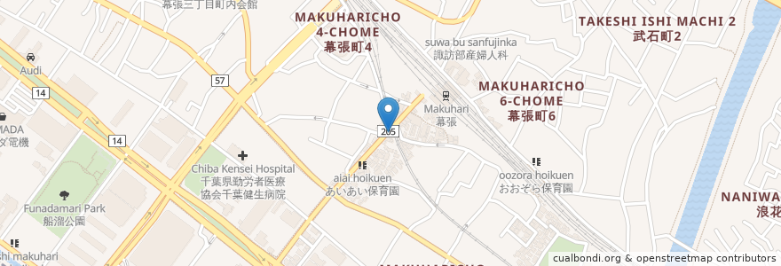 Mapa de ubicacion de コスモ薬局 en Japón, Prefectura De Chiba, Chiba, 花見川区.