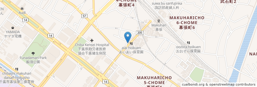 Mapa de ubicacion de おおたけ歯科医院 en Japón, Prefectura De Chiba, Chiba, 花見川区.