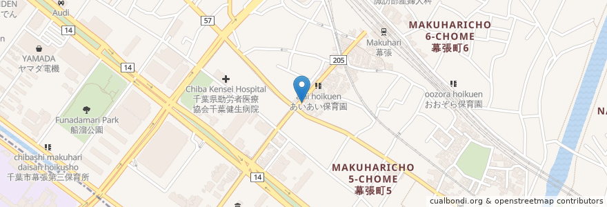 Mapa de ubicacion de 幕張駅第8自転車駐車場 en Jepun, 千葉県, 千葉市, 花見川区.