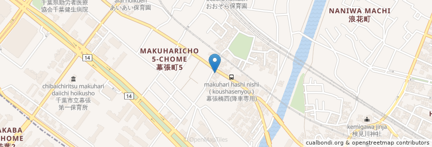 Mapa de ubicacion de ミドリ薬局 en Japan, Präfektur Chiba, 千葉市, 花見川区.
