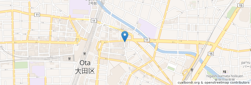 Mapa de ubicacion de ケンタッキーフライドチキン en 일본, 도쿄도, 大田区.