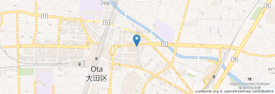 Mapa de ubicacion de 日高屋 en Япония, Токио, Ота.