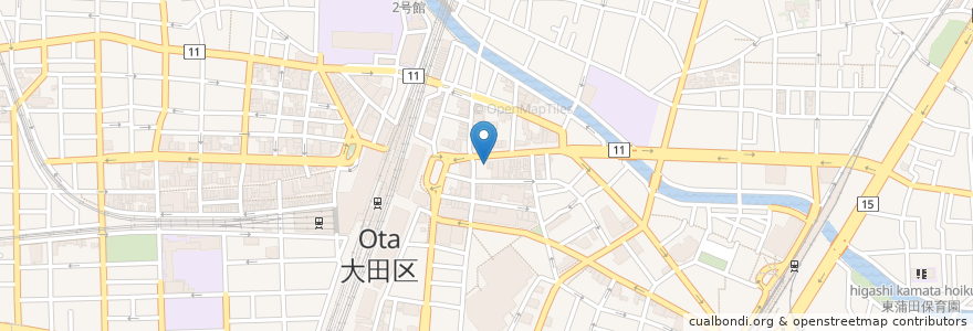 Mapa de ubicacion de 江戸そば en 일본, 도쿄도, 大田区.