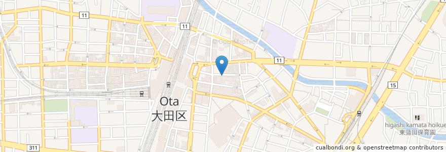 Mapa de ubicacion de 健寿司 en Japan, Tokio, 大田区.