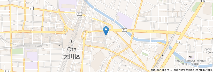 Mapa de ubicacion de かるちゃん en Giappone, Tokyo, 大田区.