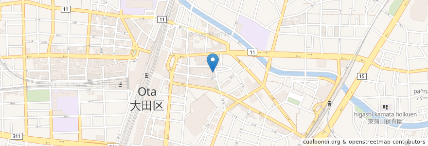 Mapa de ubicacion de たわら屋 en Japon, Tokyo, 大田区.