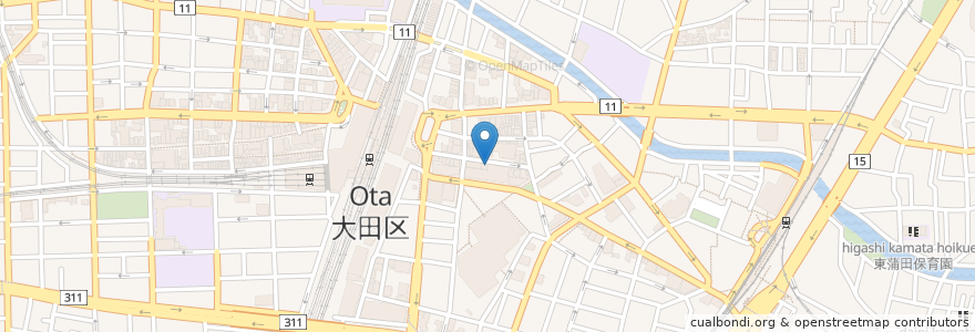 Mapa de ubicacion de 香楽園 en Jepun, 東京都, 大田区.