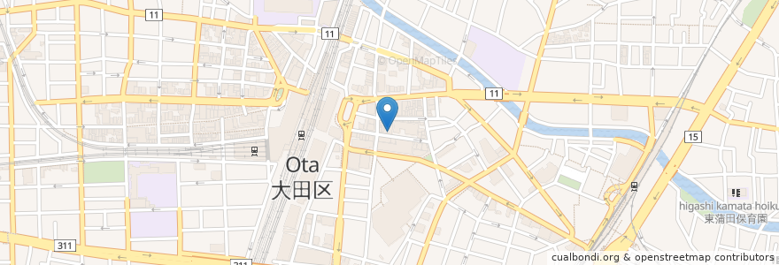Mapa de ubicacion de 旭寿司 en Japan, Tokio, 大田区.