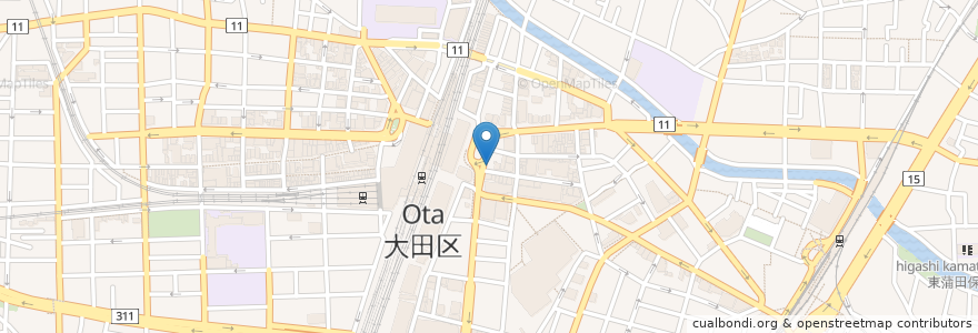 Mapa de ubicacion de すし松 en Japonya, 東京都, 大田区.