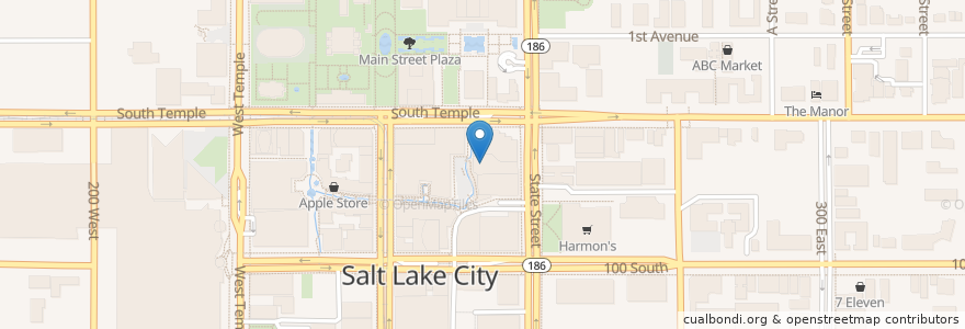 Mapa de ubicacion de Kneaders en Verenigde Staten, Utah, Salt Lake County, Salt Lake City.