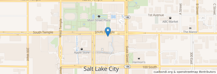 Mapa de ubicacion de Farr's Fresh Cafe and Creamery en États-Unis D'Amérique, Utah, Salt Lake County, Salt Lake City.