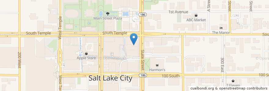 Mapa de ubicacion de Great Steak en United States, Utah, Salt Lake County, Salt Lake City.